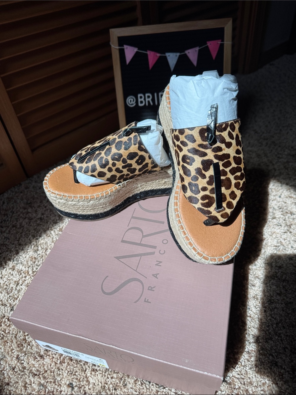 SARTO by Franco Sarto Leopard Espadrille Platform Sandal